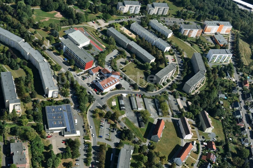 Luftbild Reichenbach im Vogtland - Schulgebäude der Pestalozzi-Förder- schule f. Lernbehinderte in Reichenbach im Vogtland im Bundesland Sachsen