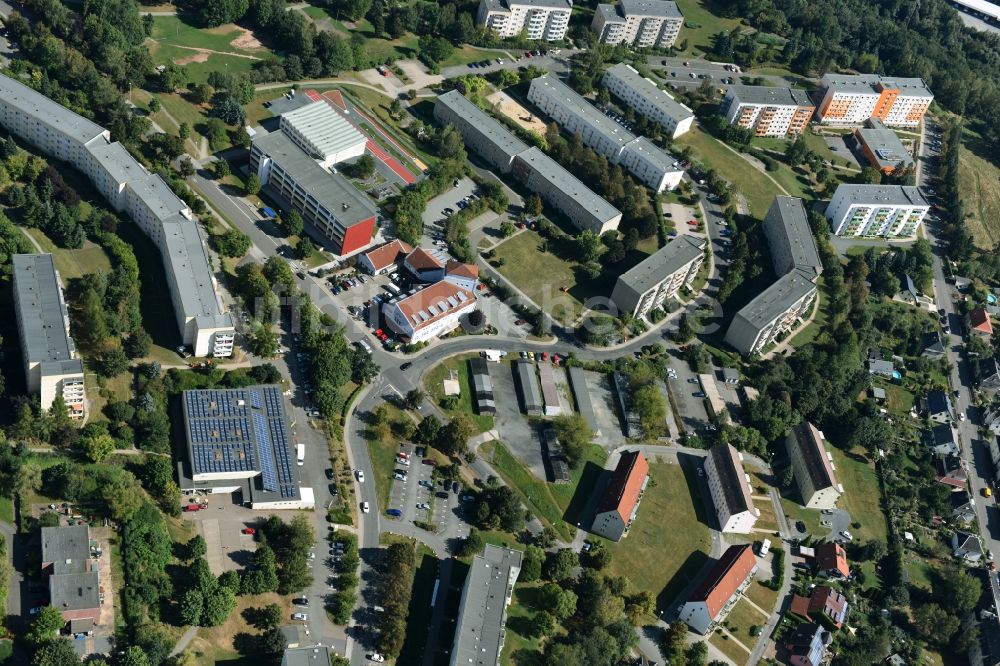 Luftaufnahme Reichenbach im Vogtland - Schulgebäude der Pestalozzi-Förder- schule f. Lernbehinderte in Reichenbach im Vogtland im Bundesland Sachsen