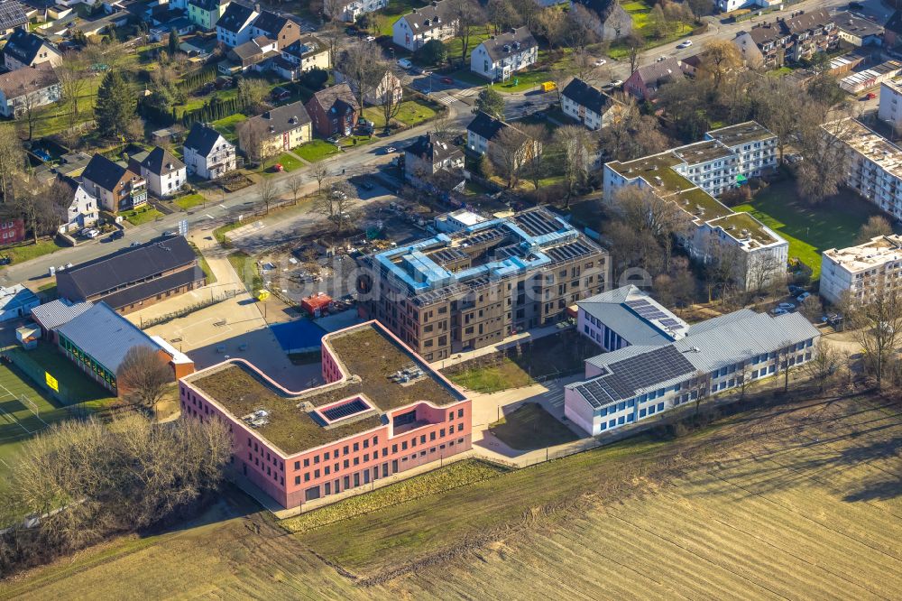 Luftaufnahme Bodelschwingh - Schulgebäude Reinoldi-Gesamtschule in Bodelschwingh im Bundesland Nordrhein-Westfalen, Deutschland