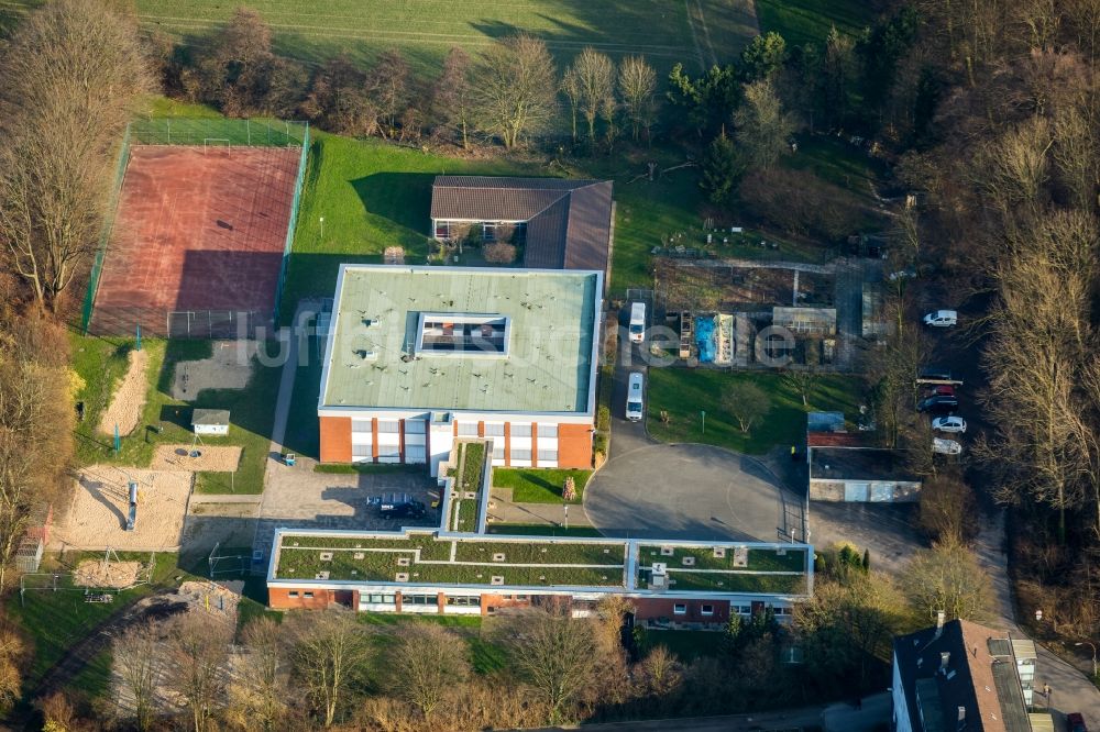 Herne aus der Vogelperspektive: Schulgebäude der Robert-Brauner-Schule in der Bergstraße in Herne im Bundesland Nordrhein-Westfalen, Deutschland