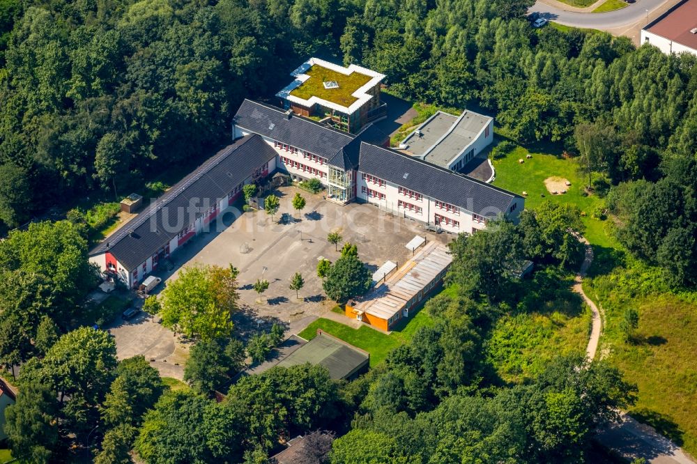 Gladbeck aus der Vogelperspektive: Schulgebäude der Rossheideschule Städtische Förderschule in Gladbeck im Bundesland Nordrhein-Westfalen