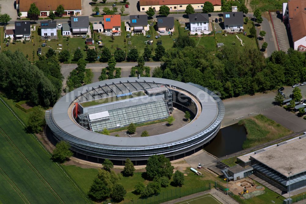 Luftbild Flöha - Schulgebäude Samuel-von-Pufendorf-Gymnasium in Flöha im Bundesland Sachsen, Deutschland