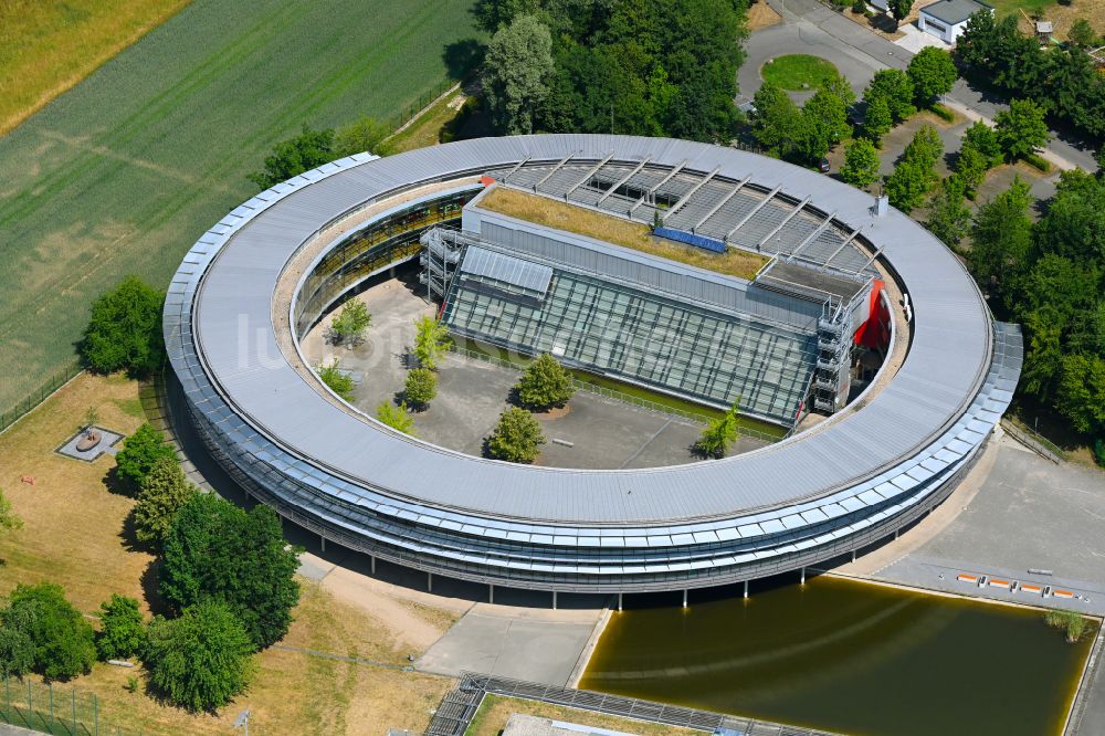 Flöha aus der Vogelperspektive: Schulgebäude Samuel-von-Pufendorf-Gymnasium in Flöha im Bundesland Sachsen, Deutschland