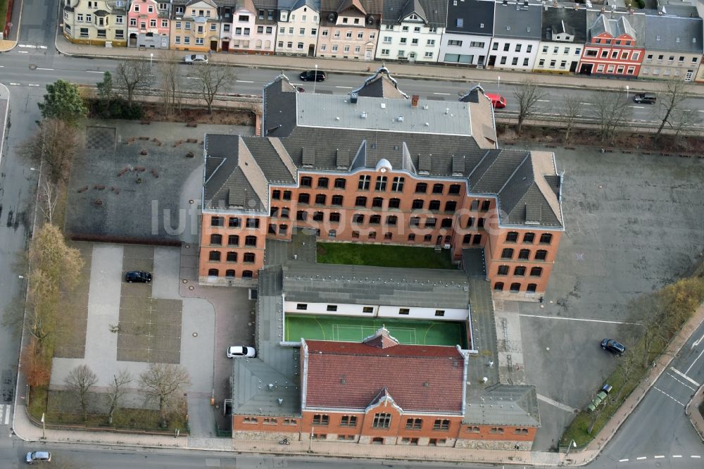 Luftaufnahme Zeulenroda-Triebes - Schulgebäude der Staatliches Gymnasium Friedrich Schiller in Zeulenroda-Triebes im Bundesland Thüringen