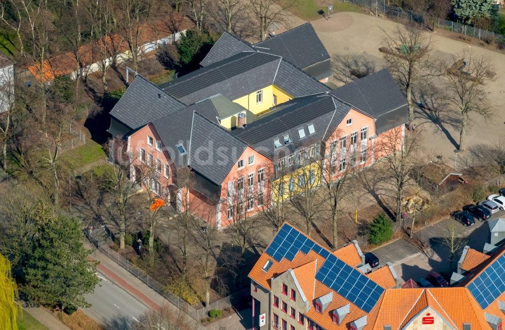 Hamm von oben - Schulgebäude der Talschule an der Hohenhöveler Straße im Ortsteil Bockum-Hövel in Hamm im Bundesland Nordrhein-Westfalen