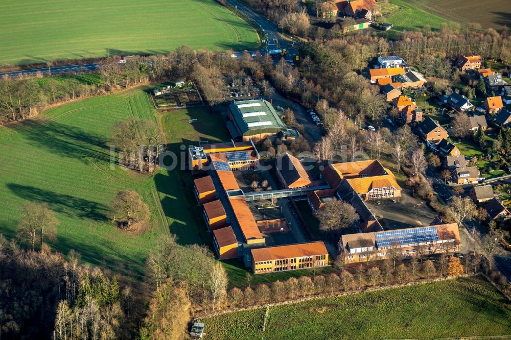 Luftbild Drensteinfurt - Schulgebäude der Teamschule – Sekundarschule der Stadt Drensteinfurt in Drensteinfurt im Bundesland Nordrhein-Westfalen, Deutschland