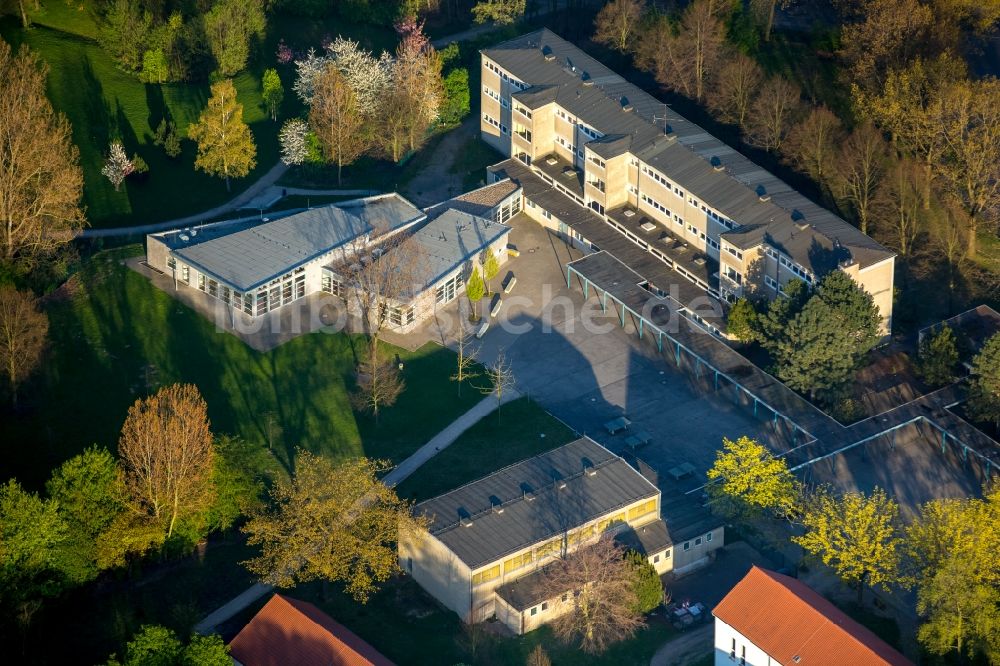 Hamm von oben - Schulgelände der ehemaligen Parkschule - heute Anne-Frank-Schule - in Hamm im Bundesland Nordrhein-Westfalen