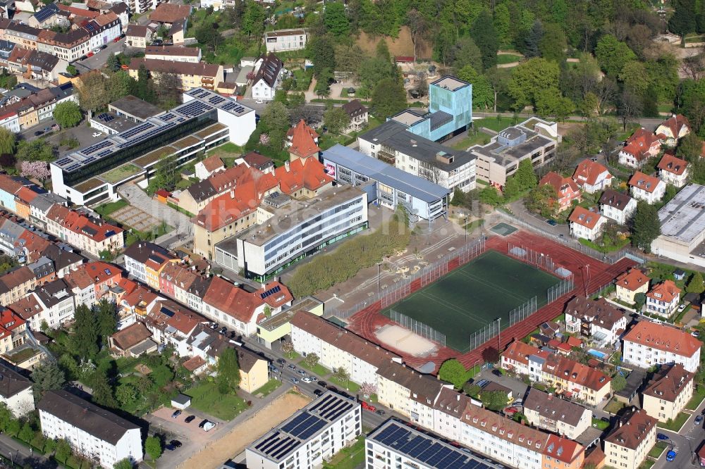 Luftbild Lörrach - Schulgelände und Gebäudekomplex des Hans-Thoma-Gymnasium HTG in Lörrach im Bundesland Baden-Württemberg