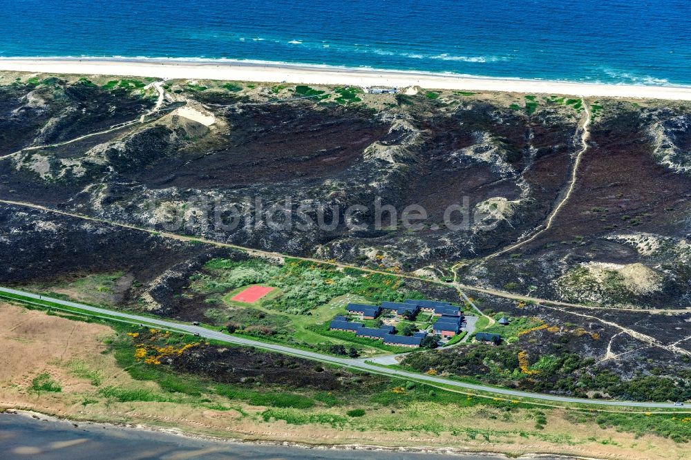 Kampen (Sylt) von oben - Schulgelände und Gebäudekomplex des Schullandheim Vogelkoje in Kampen (Sylt) im Bundesland Schleswig-Holstein, Deutschland