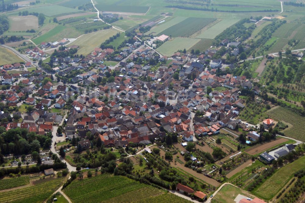 Luftbild Schwabenheim - Schwabenheim an der Selz