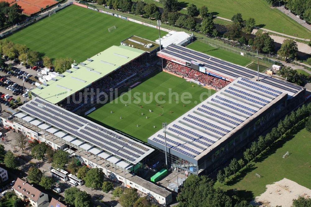 Freiburg im Breisgau von oben - Schwarzwaldstadion in Freiburg im Breisgau im Bundesland Baden-Württemberg