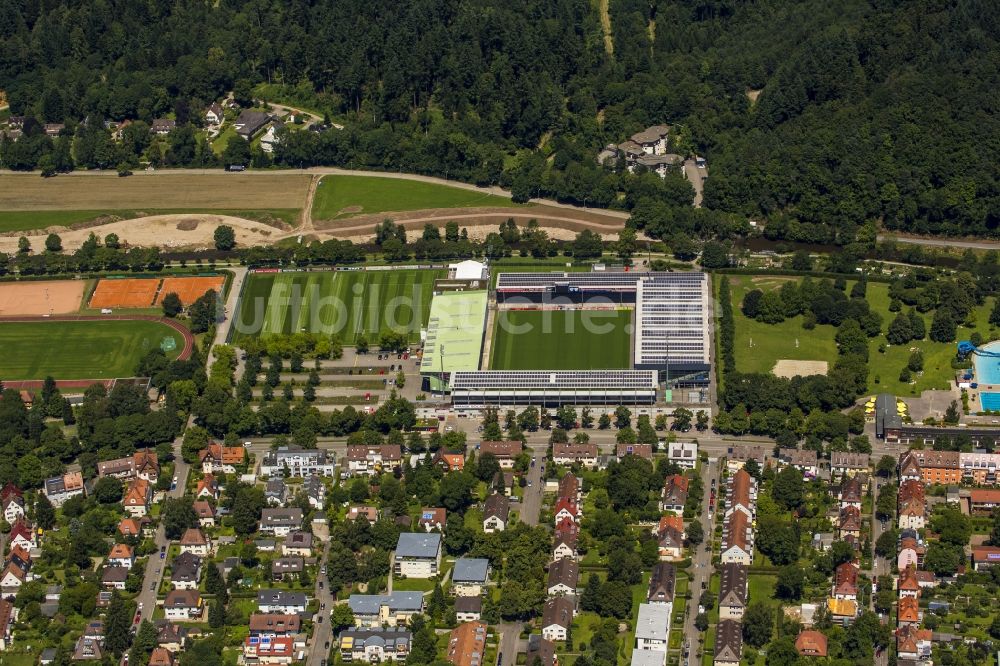 Luftbild Freiburg im Breisgau - Schwarzwaldstadion in Freiburg im Breisgau im Bundesland Baden-Württemberg