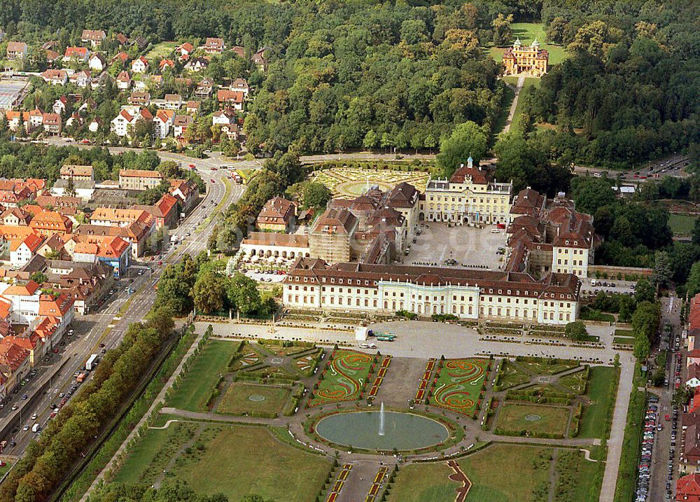 LUDWIGSBURG aus der Vogelperspektive: Schwäbisches Versailles in Ludwigsburg