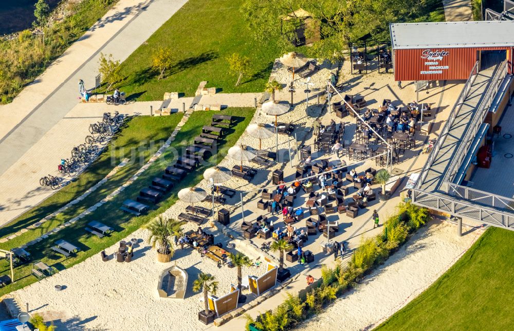 Luftbild Hagen - Schwimmbecken des Freibades - Familienbad im Ortsteil Hengstey in Hagen im Bundesland Nordrhein-Westfalen, Deutschland