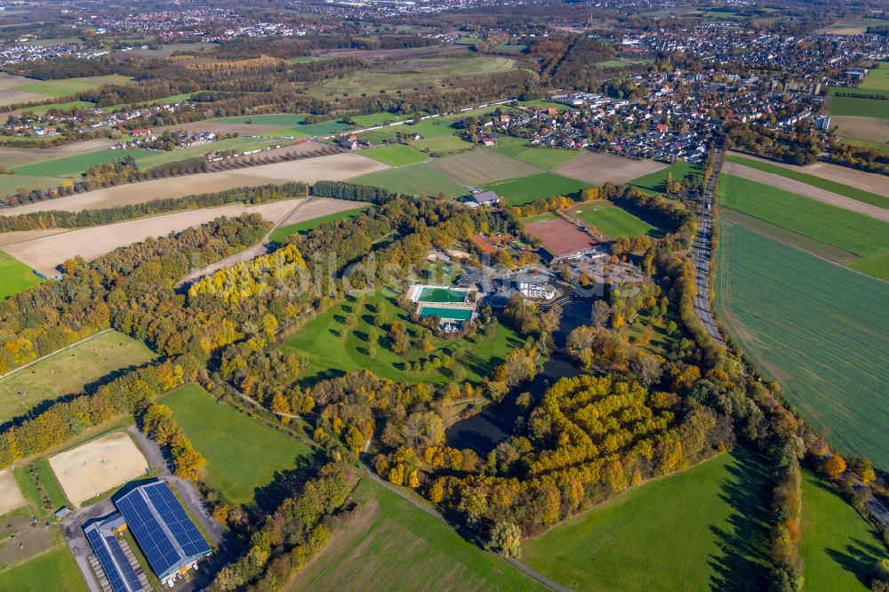 Luftbild Hamm - Schwimmbecken des Freibades Freibad Selbachpark in Hamm im Bundesland Nordrhein-Westfalen, Deutschland