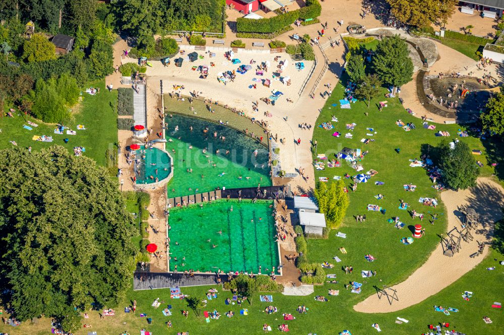 Luftbild Dortmund - Schwimmbecken des Freibades Naturfreibad Froschloch in Dortmund im Bundesland Nordrhein-Westfalen, Deutschland