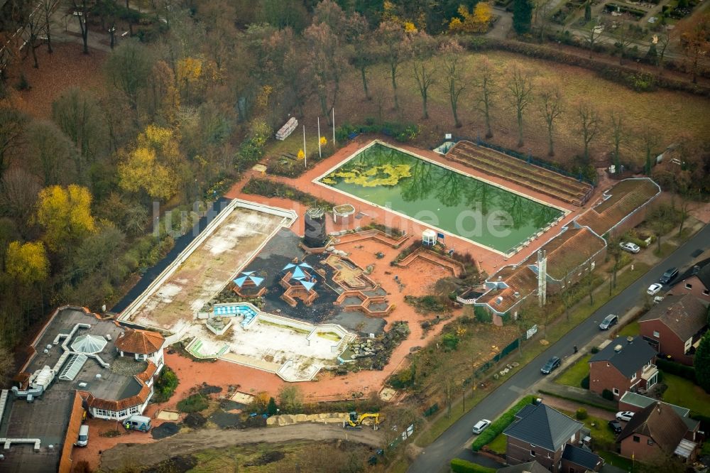 Luftaufnahme Werne - Schwimmbecken des Freibades Solebad casa medici im Ortsteil Ruhr Metropolitan Area in Werne im Bundesland Nordrhein-Westfalen