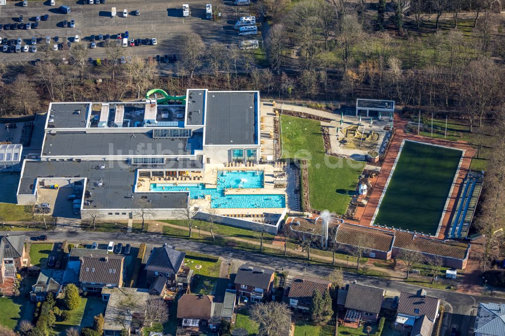 Luftaufnahme Werne - Schwimmbecken des Freibades Solebad casa medici im Ortsteil Ruhr Metropolitan Area in Werne im Bundesland Nordrhein-Westfalen