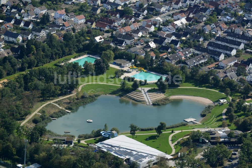 Luftbild Walldorf - Schwimmbecken des Freibades Waldschwimmbad in Walldorf im Bundesland Baden-Württemberg