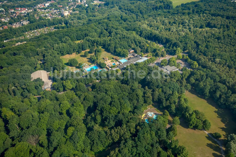 Luftbild Rothebusch - Schwimmhalle und Schwimmbecken des Freibades Solbad Vonderort in Rothebusch im Bundesland Nordrhein-Westfalen