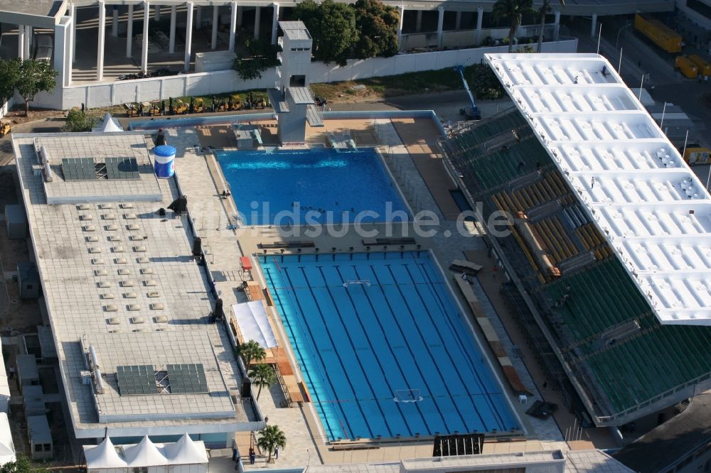 Rio de Janeiro aus der Vogelperspektive: Schwimmstadion Parque Aquatico Julio Delamare neben dem Stadion Estadio do Maracana und der Mehrzweckhalle Ginasio do Maracanazinho in Rio de Janeiro in Brasilien