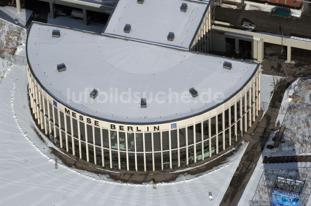 Berlin aus der Vogelperspektive: Südeingang zum Messegelände am Berliner Funkturm