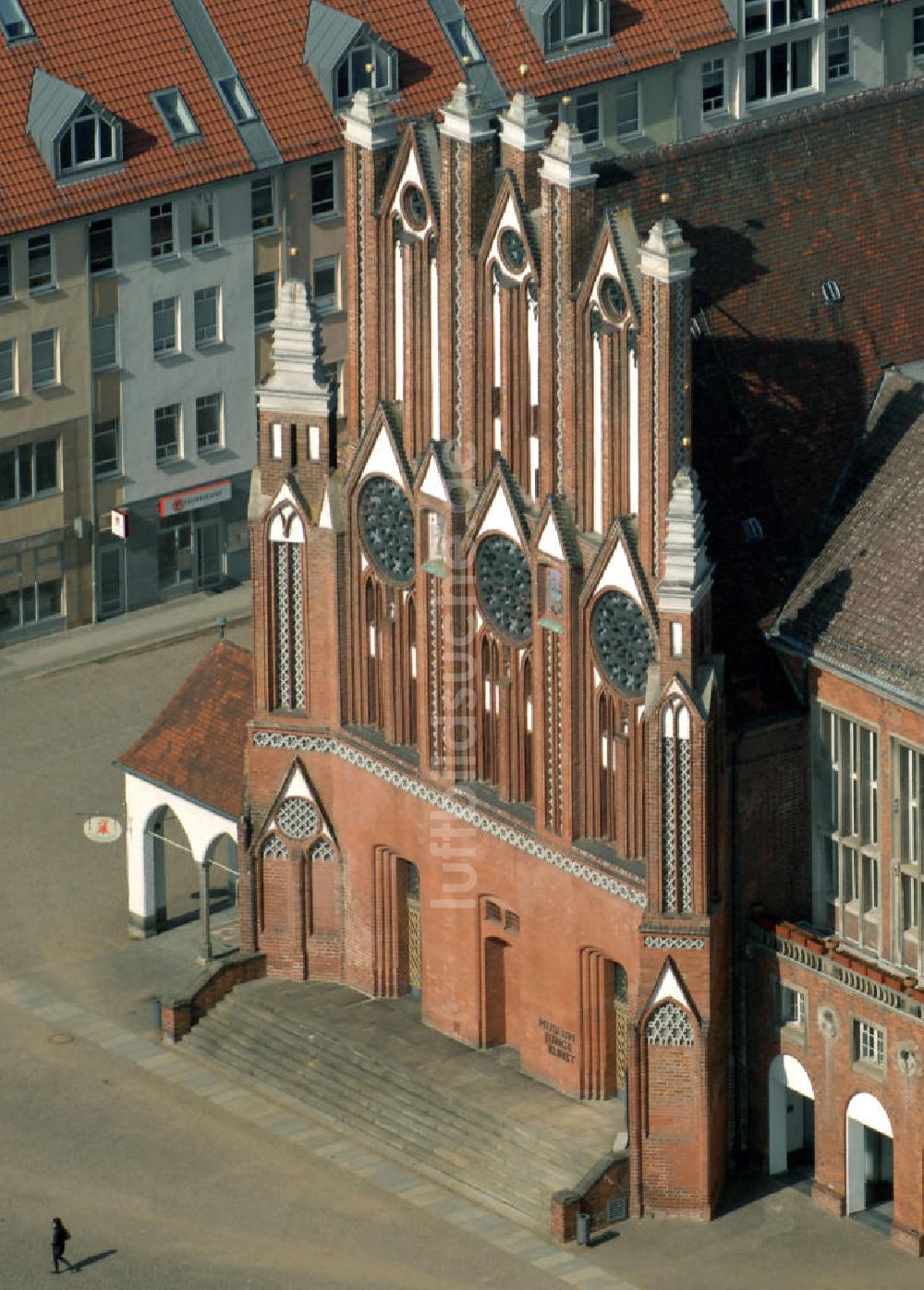 Luftbild Frankfurt (Oder) - Südgiebel des Rathauses von Frankfurt (Oder)