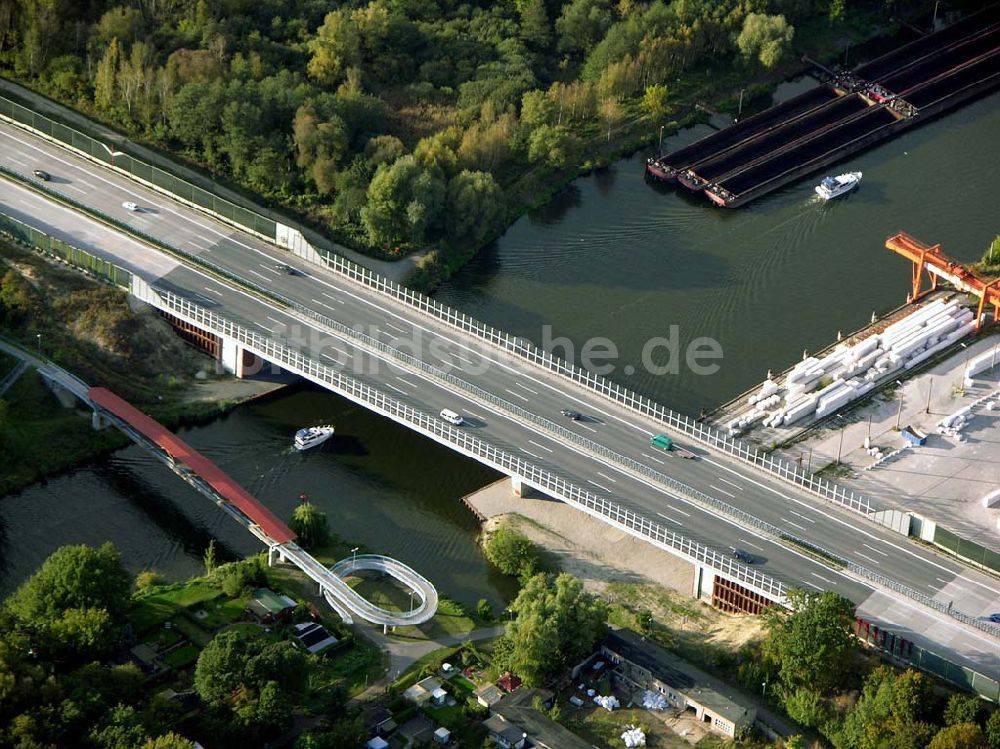 Luftaufnahme Berlin - südliches Autobahndreieck des Berliner Rings