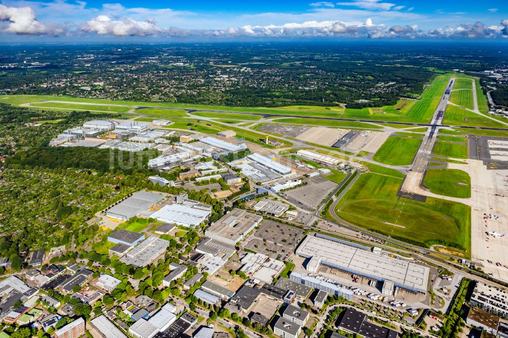 Luftbild Hamburg - Südliches Gewerbegebiet Flughafen Fuhlsbüttel in Hamburg, Deutschland