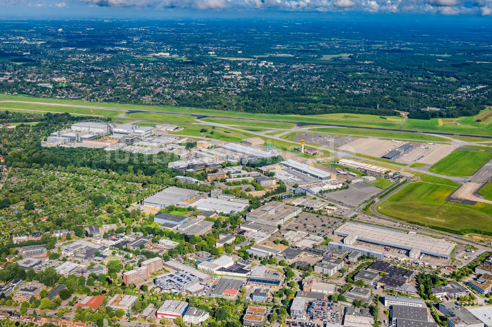 Luftbild Hamburg - Südliches Gewerbegebiet Flughafen Fuhlsbüttel in Hamburg, Deutschland