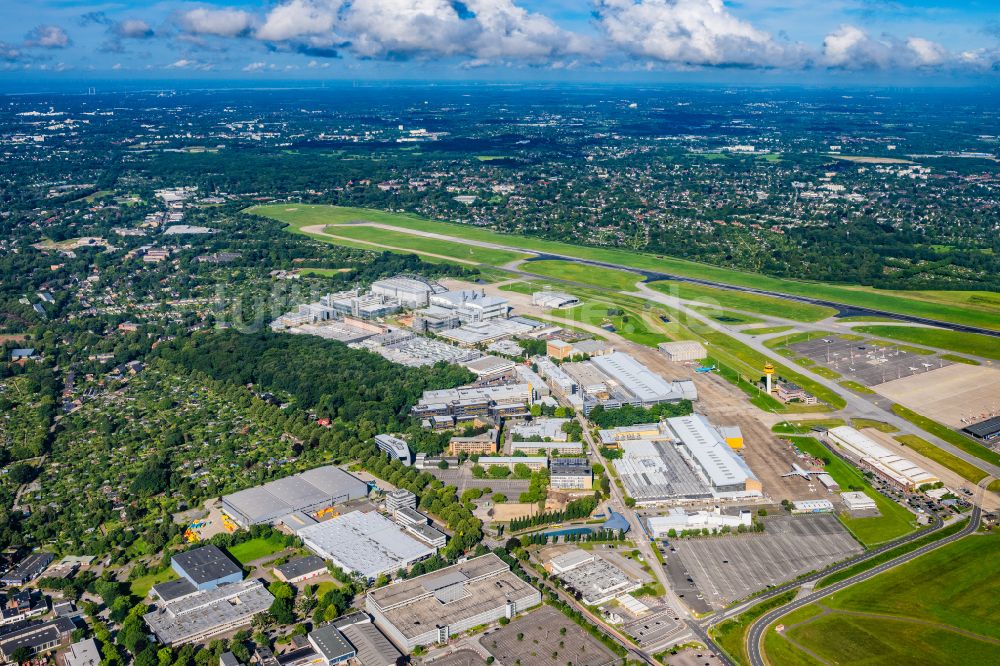 Luftaufnahme Hamburg - Südliches Gewerbegebiet Flughafen Fuhlsbüttel in Hamburg, Deutschland