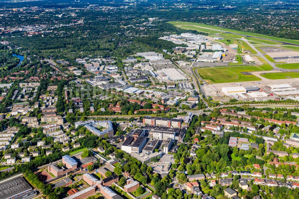 Luftbild Hamburg - Südliches Gewerbegebiet Flughafen Fuhlsbüttel in Hamburg, Deutschland