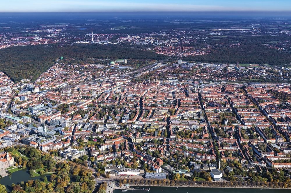 Luftaufnahme Hannover - Südstadt in Hannover im Bundesland Niedersachsen, Deutschland