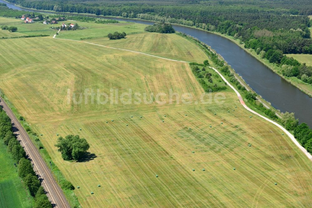 Kade OT Kader Schleuse von oben - Südufer Elbe-Havel-Kana Einstich Bliecke bis Kade im Bundesland Sachsen-Anhalt