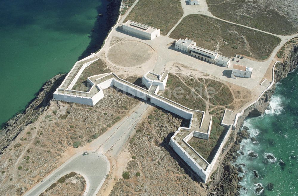 Luftbild Ponta de Sagres - Südwestspitze des europäischen Festlands - Cabo de São Vicente bei Sagres in Portugal