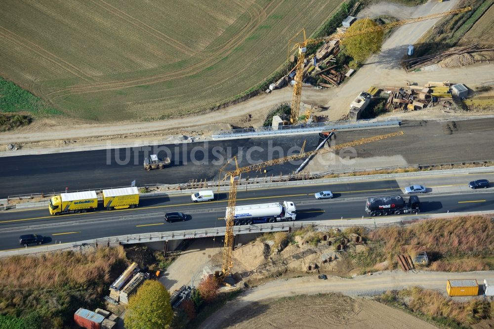 Luftbild Bockenem - Sechsstreifiger Ausbau der Bundesautobahn BAB A7 bei Bockenem im Bundesland Niedersachsen