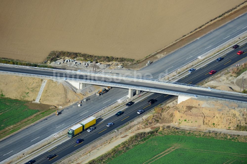 Luftaufnahme Bockenem - Sechsstreifiger Ausbau der Bundesautobahn BAB A7 bei Bockenem im Bundesland Niedersachsen