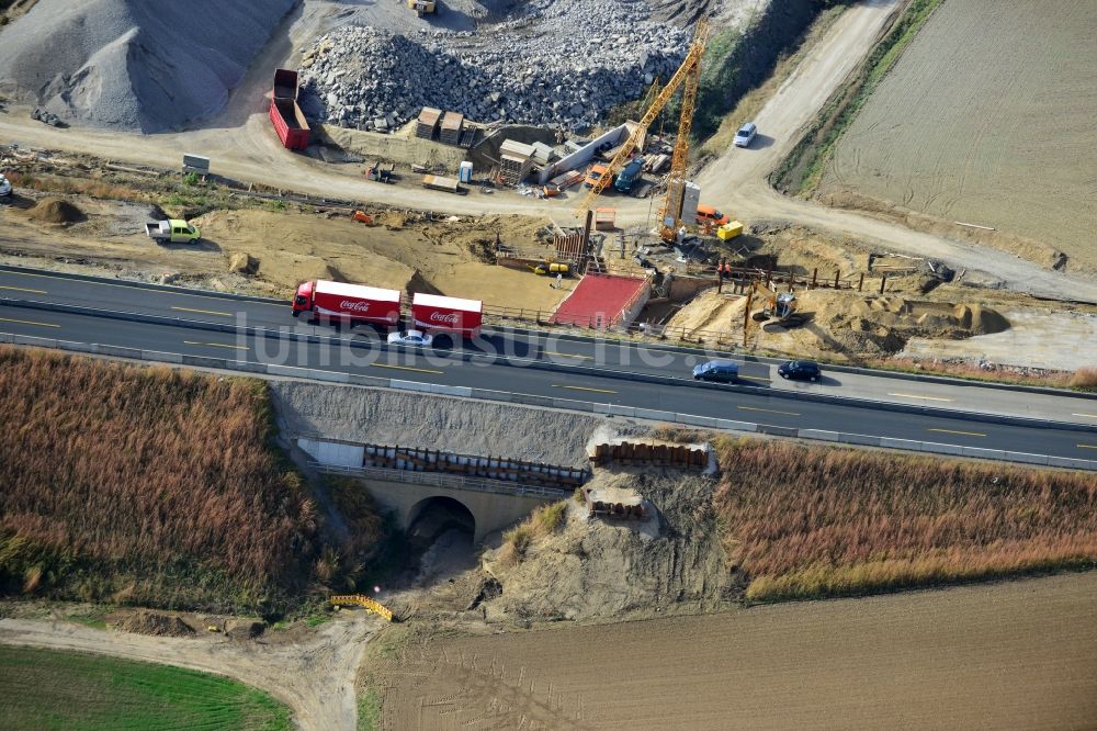 Luftaufnahme Raddeckenstedt - Sechsstreifiger Ausbau der Bundesautobahn BAB A7 bei Raddeckenstedt im Bundesland Niedersachsen