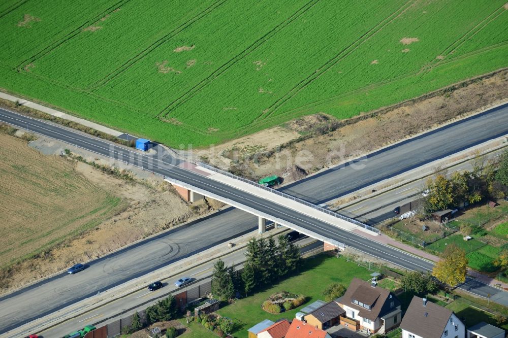 Luftaufnahme Rhüden - Sechsstreifiger Ausbau der Bundesautobahn BAB A7 bei Rhüden im Bundesland Niedersachsen