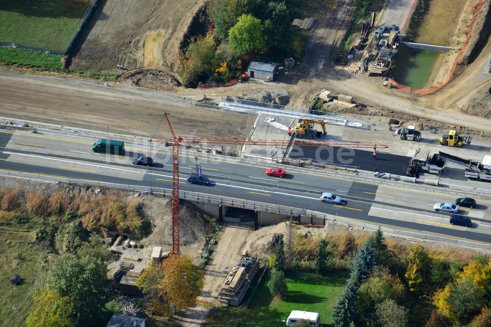 Rhüden aus der Vogelperspektive: Sechsstreifiger Ausbau der Bundesautobahn BAB A7 bei Rhüden im Bundesland Niedersachsen