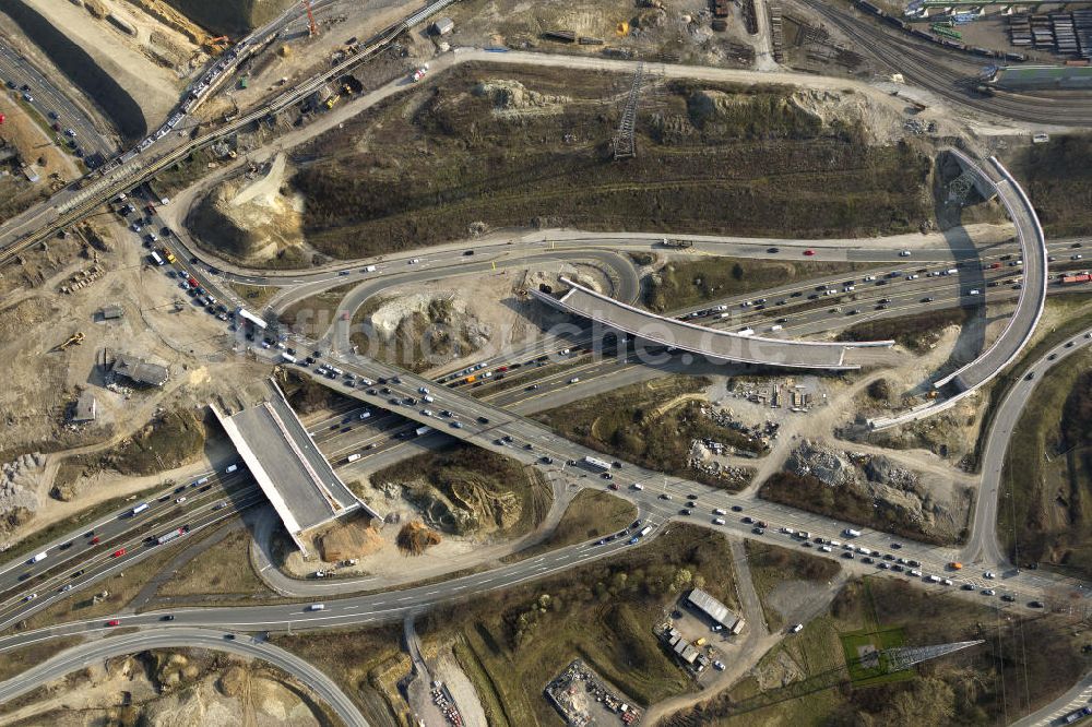 Luftbild BOCHUM OT Stahlhausen - Sechsstreifiger Ausbau der A40 zwischen den Anschlussstellen Gelsenkirchen und Bochum-Stahlhausen