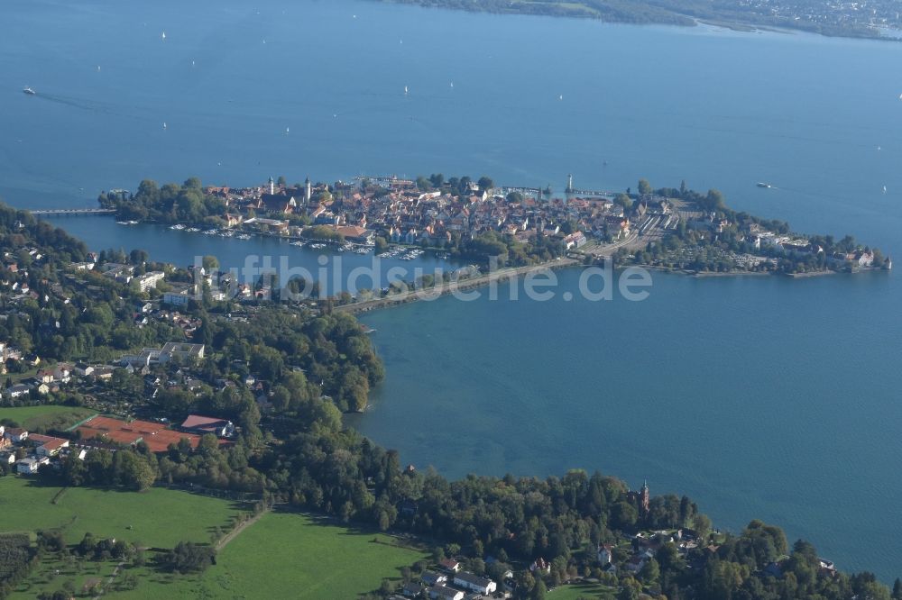 Luftbild Lindau (Bodensee) - See- Insel auf dem Bodensee in Lindau (Bodensee) im Bundesland Bayern, Deutschland