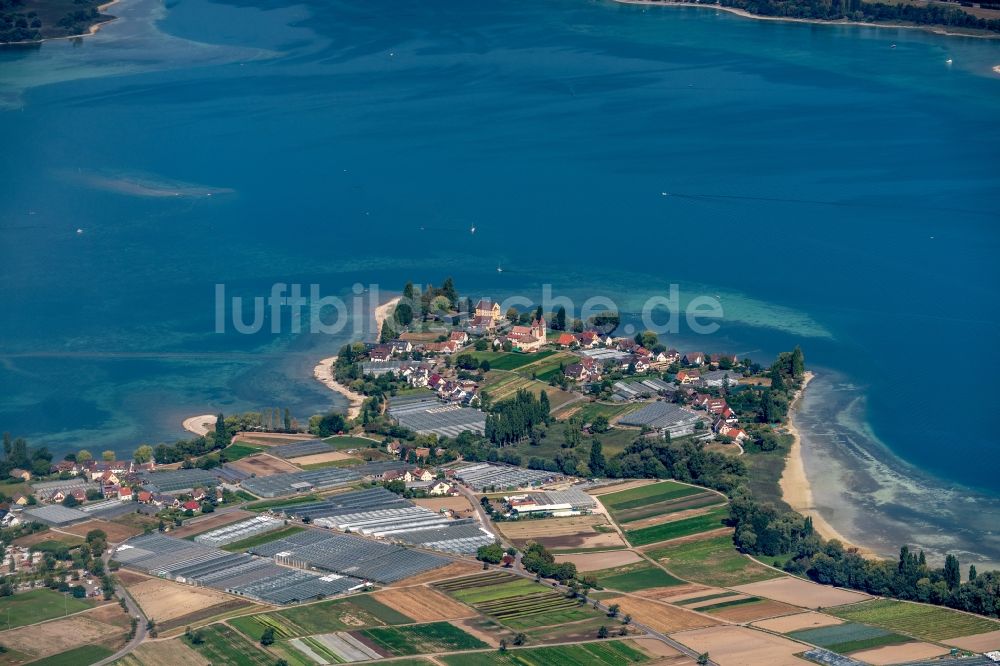 Luftbild Reichenau - See- Insel auf dem Bodensee in Reichenau im Bundesland Baden-Württemberg, Deutschland