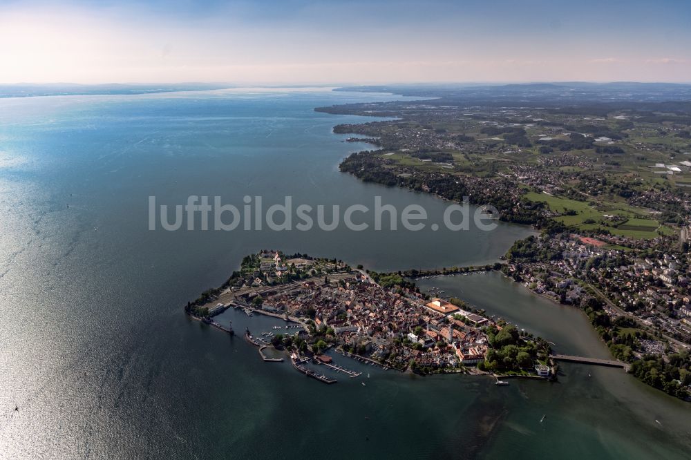 Lindau (Bodensee) aus der Vogelperspektive: See- Insel Lindau in Lindau (Bodensee) im Bundesland Bayern, Deutschland