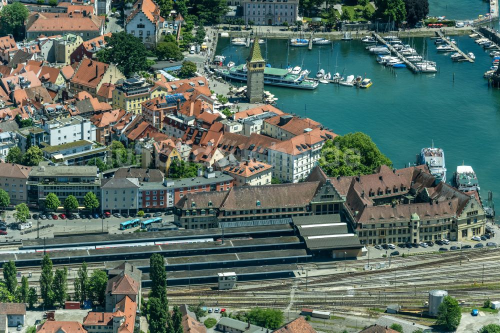 Luftbild Lindau (Bodensee) - See- Insel Lindau in Lindau (Bodensee) im Bundesland Bayern, Deutschland