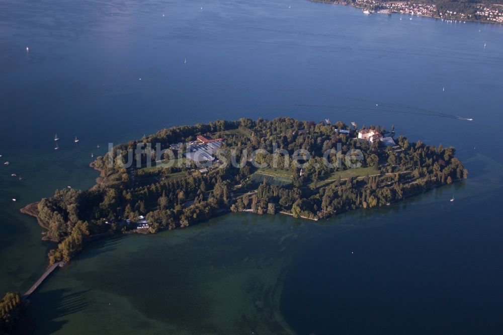 Luftbild Konstanz - See-Insel Mainau im Bodensee in Konstanz im Bundesland Baden-Württemberg