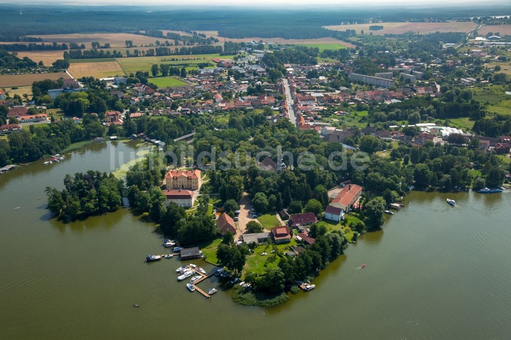 Luftbild Mirow - See- Insel auf dem Mirower See in Mirow im Bundesland Mecklenburg-Vorpommern