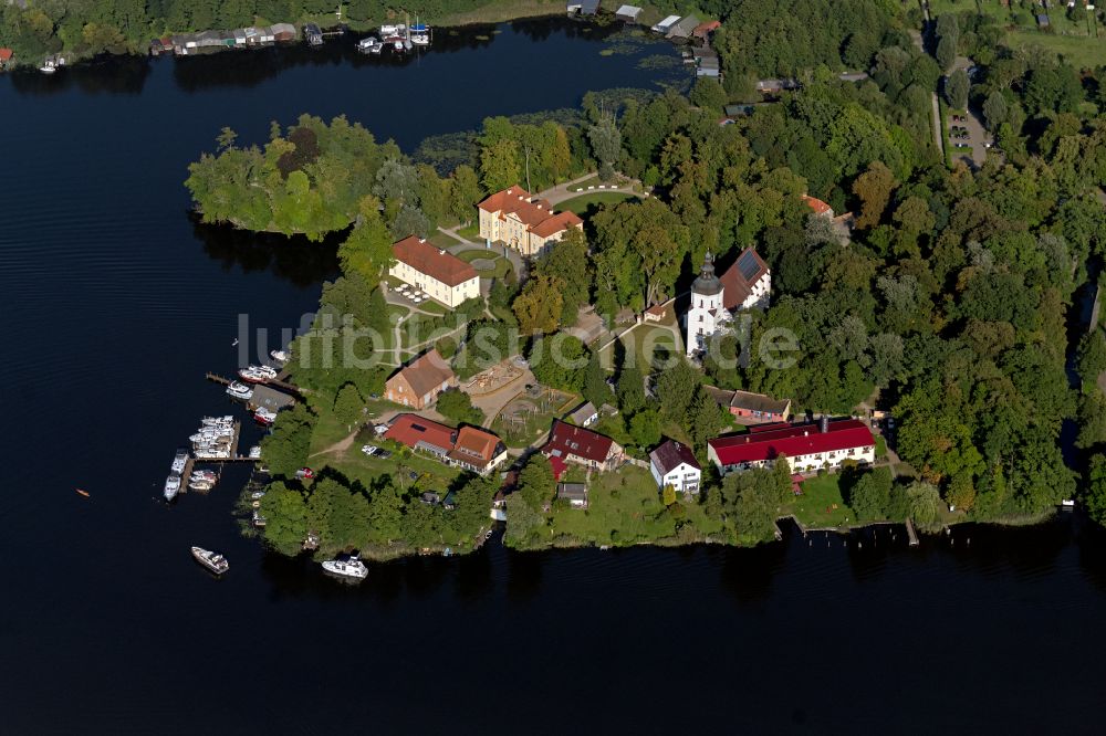 Luftbild Mirow - See- Insel auf dem Mirower See in Mirow im Bundesland Mecklenburg-Vorpommern