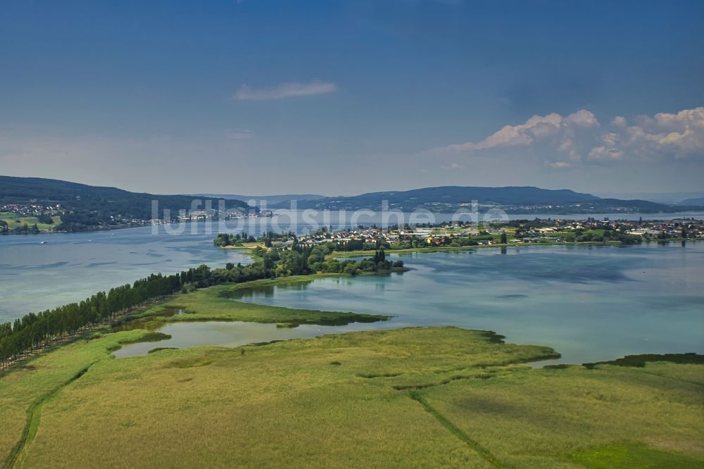 Reichenau aus der Vogelperspektive: See- Insel Reichenau in Reichenau im Bundesland Baden-Württemberg, Deutschland