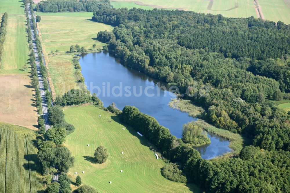 Wittendörp von oben - See- Insel auf dem See in Wittendörp im Bundesland Mecklenburg-Vorpommern